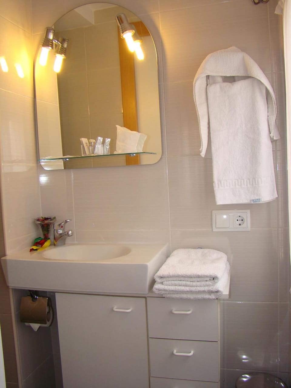 Free toiletries, hair dryer, towels