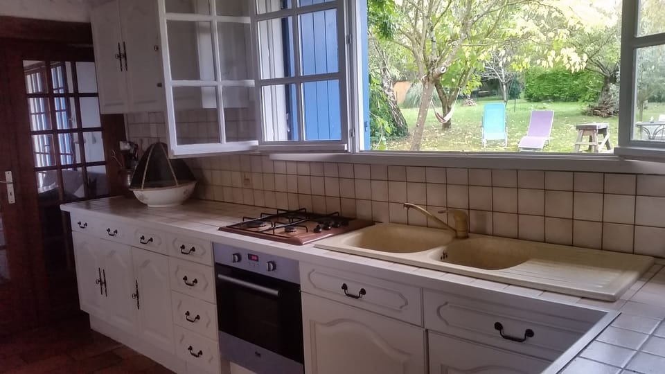 Kitchen view towards garden