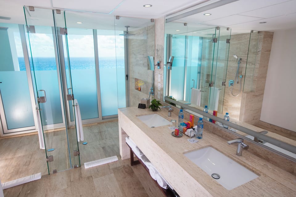 Altitude Master Suite | Bathroom | Shower, free toiletries, hair dryer, bathrobes