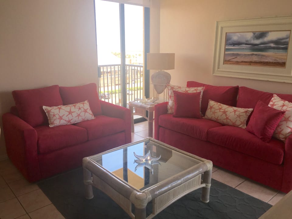 Spacious Living Area has 2 balconies