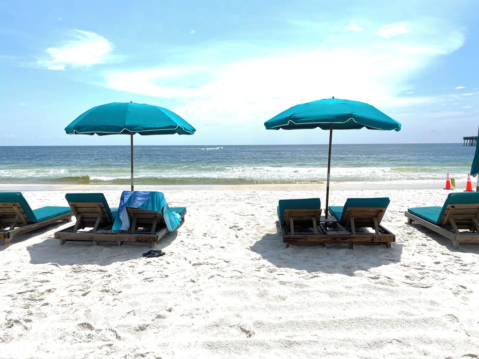 FREE BEACHCHAIR SETUPS!  WE PAID FOR THE SEASON! YOURS TO ENJOY!