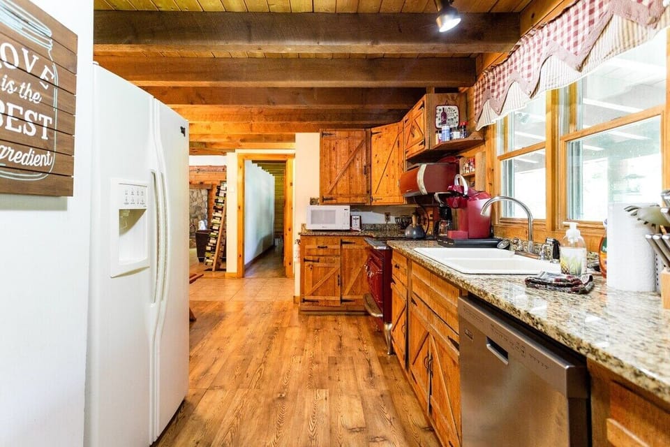 Custom built cabinets by the builder 