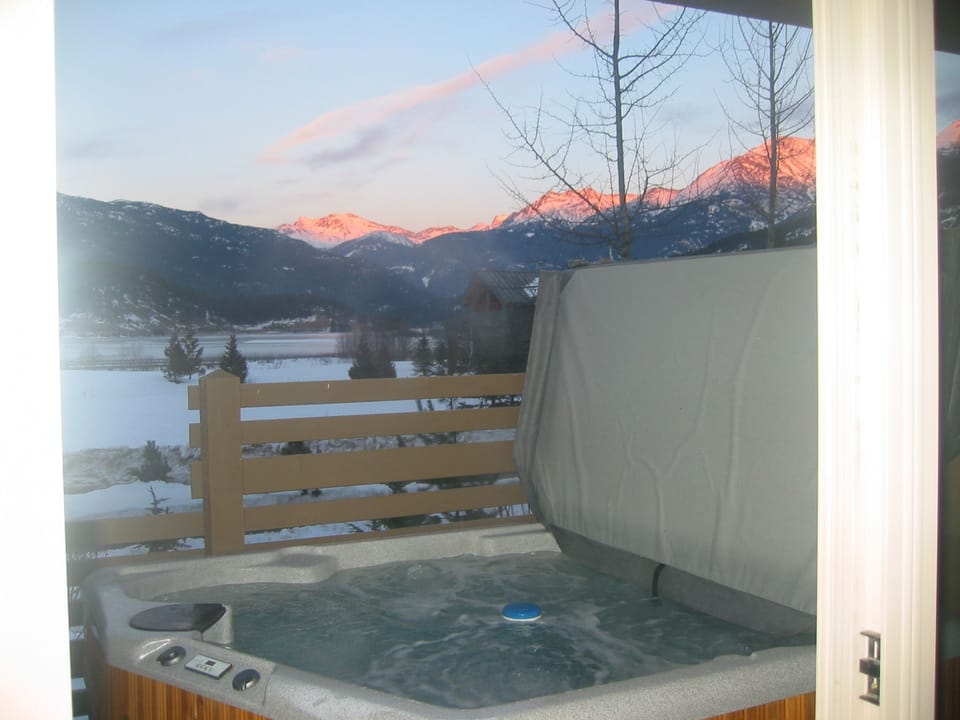 Private hot tub with great views on one of two separate decks