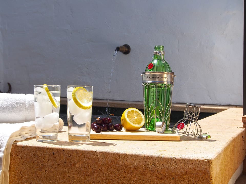 Gin and tonics by the pool