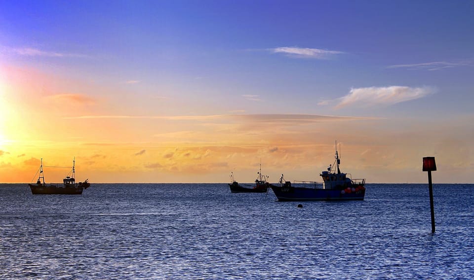 Fishing boats on the water 