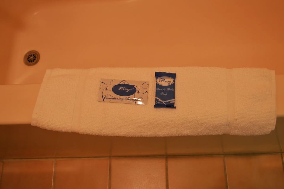 Hair dryer, towels