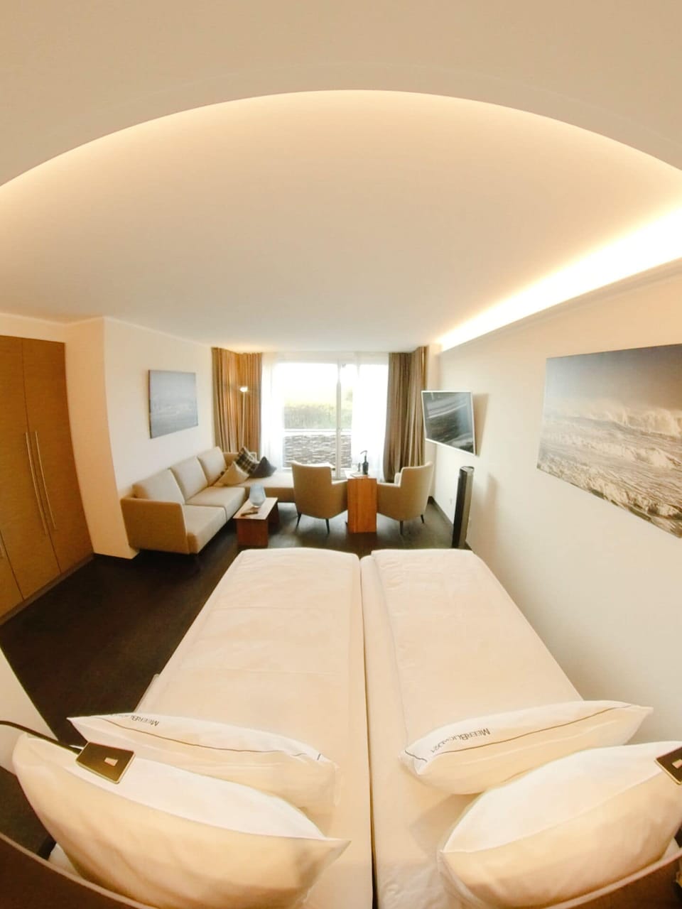 Studio (Dünenblick) | Living area | Flat-screen TV
