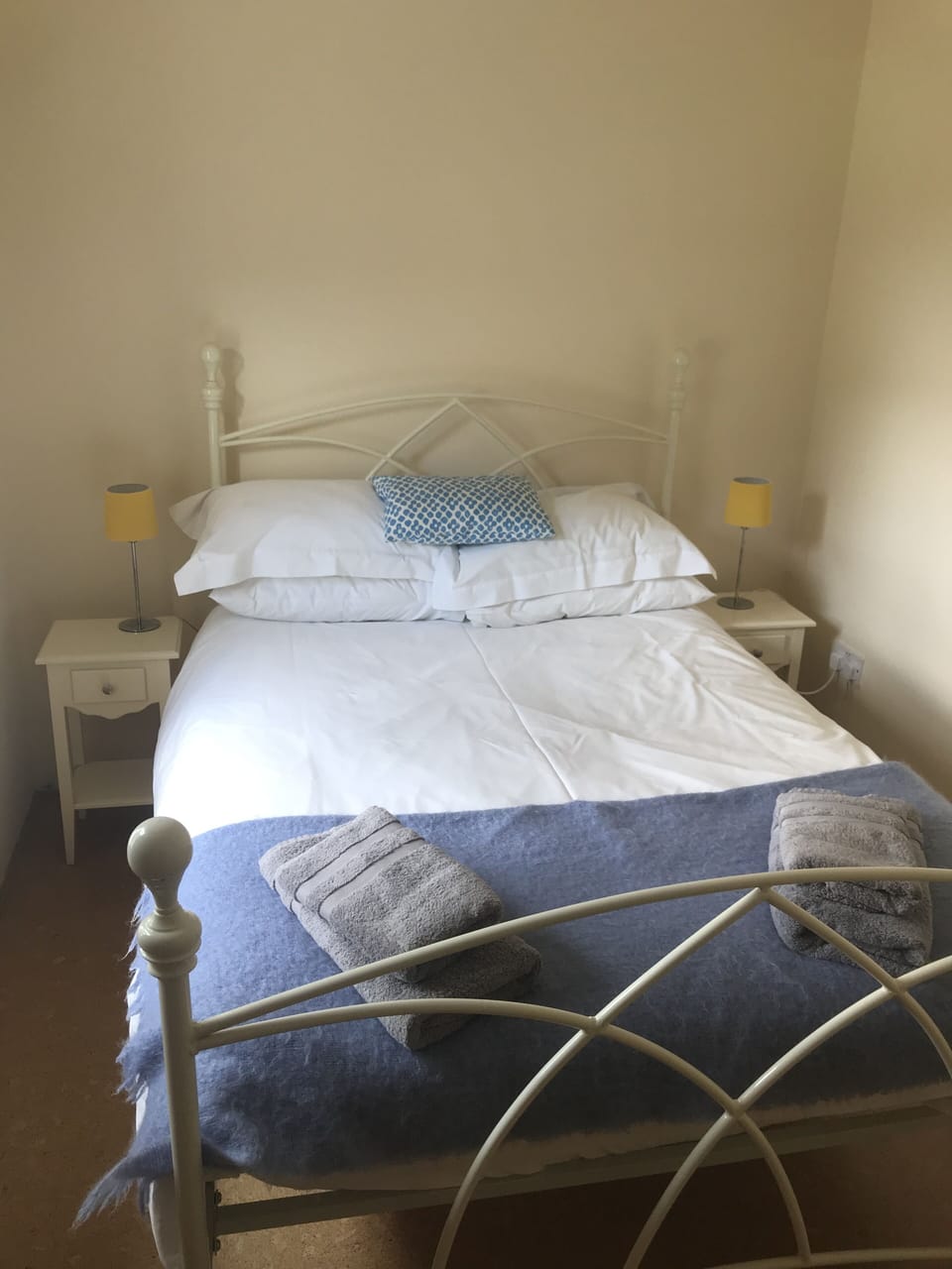 One of the comfortable, small double bedrooms