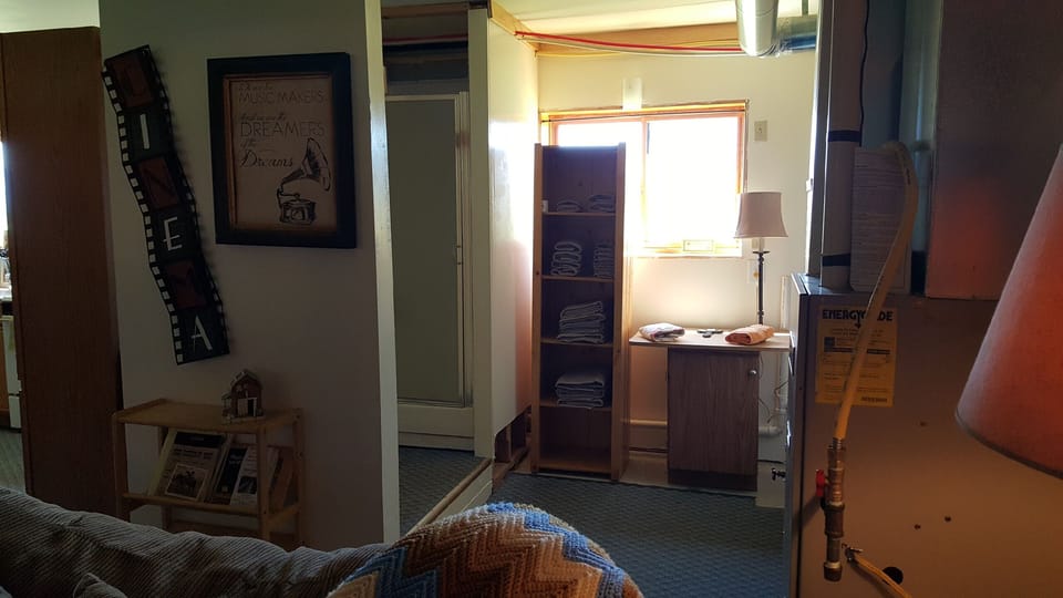 Basement separate shower, half bath is also in basement