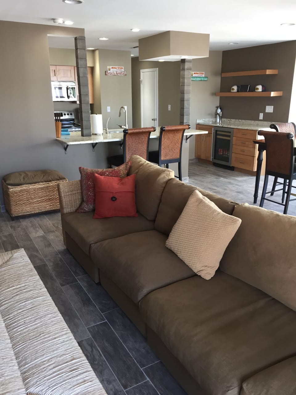Spacious, bright open concept 2nd fl with lots of windows & (2) sliders to deck