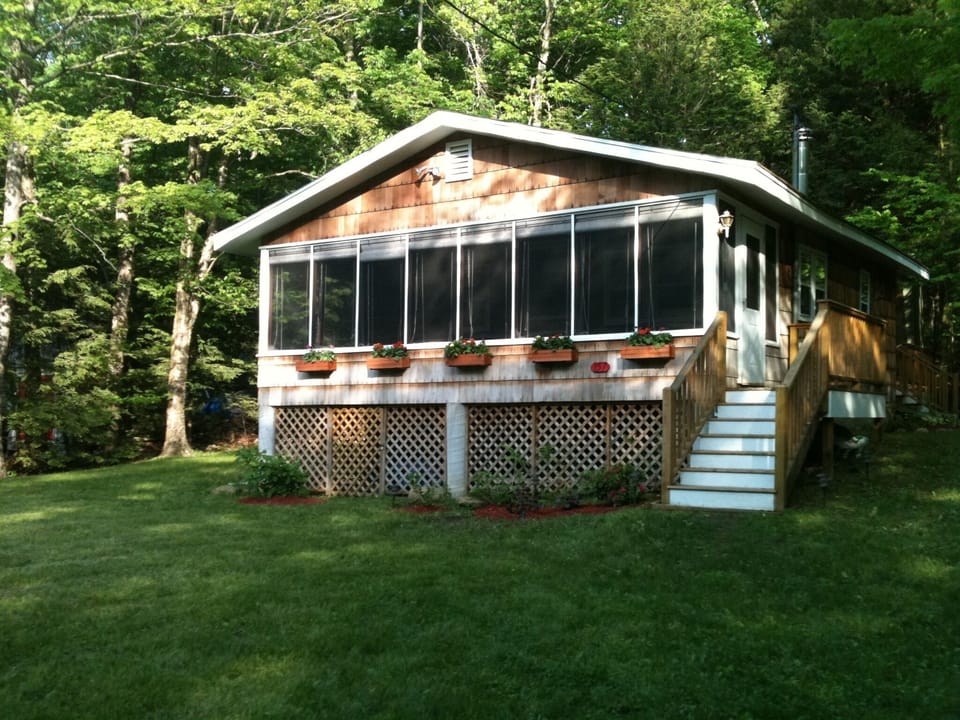 The cabin-front view