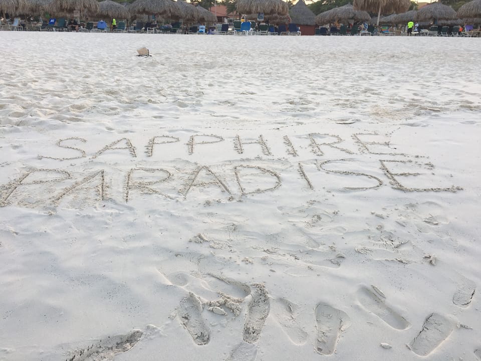 Writings in the sand detected @Sapphire Paradise 