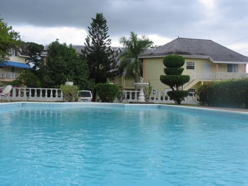 View From the private complex pool To The apartment block