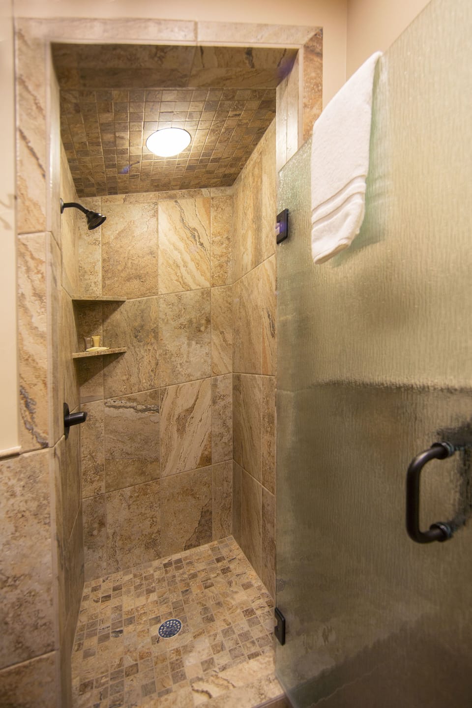 Shower, designer toiletries