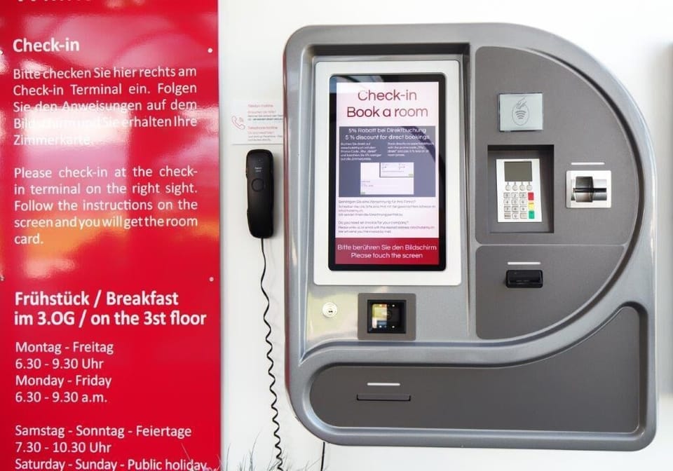 Check-in/check-out kiosk