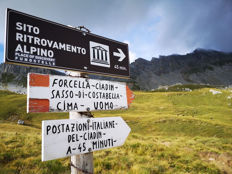 itinerario verso Cima Uomo