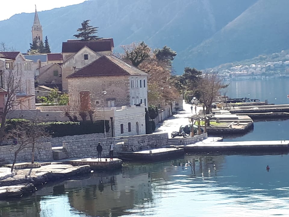 Perast. You can walk there from Risan - only 2km
