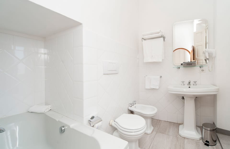 Business Double Room, 1 Bedroom, Ensuite | Bathroom | Free toiletries, hair dryer, bidet, towels
