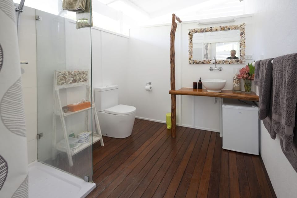 Double Room, Private Bathroom (Hibiscus Room) | Bathroom | Shower, towels, soap, toilet paper