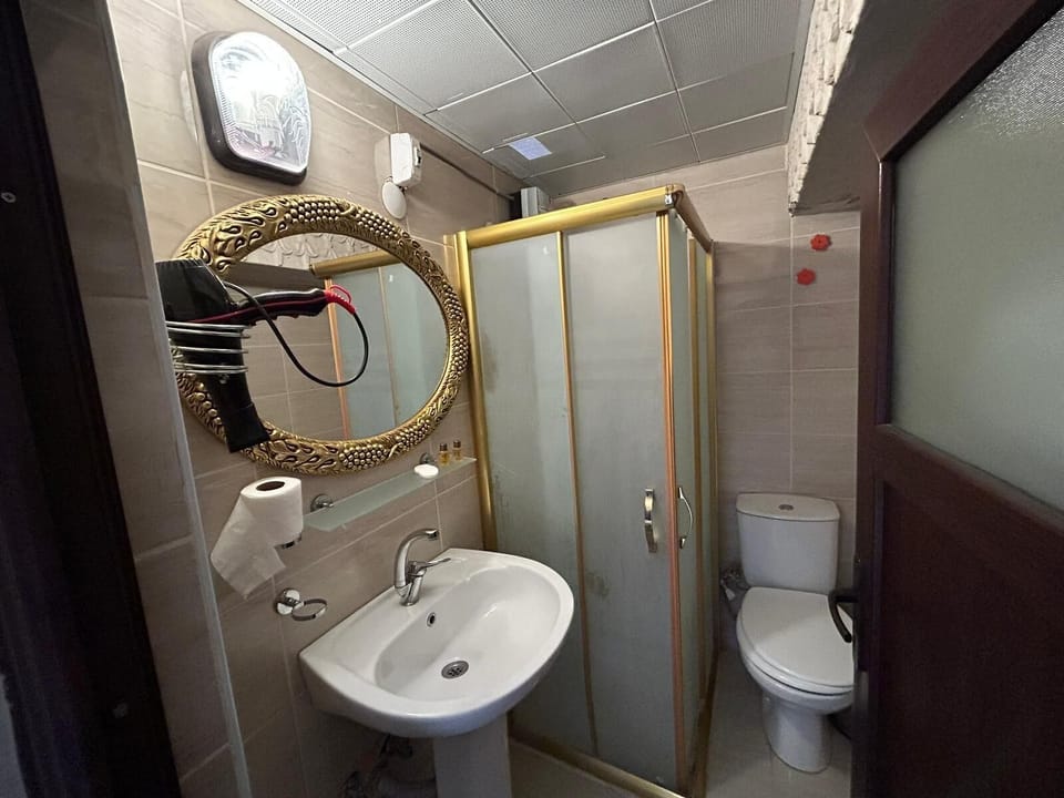 Quadruple Room (Gold) | Bathroom | Shower, free toiletries, hair dryer, bathrobes