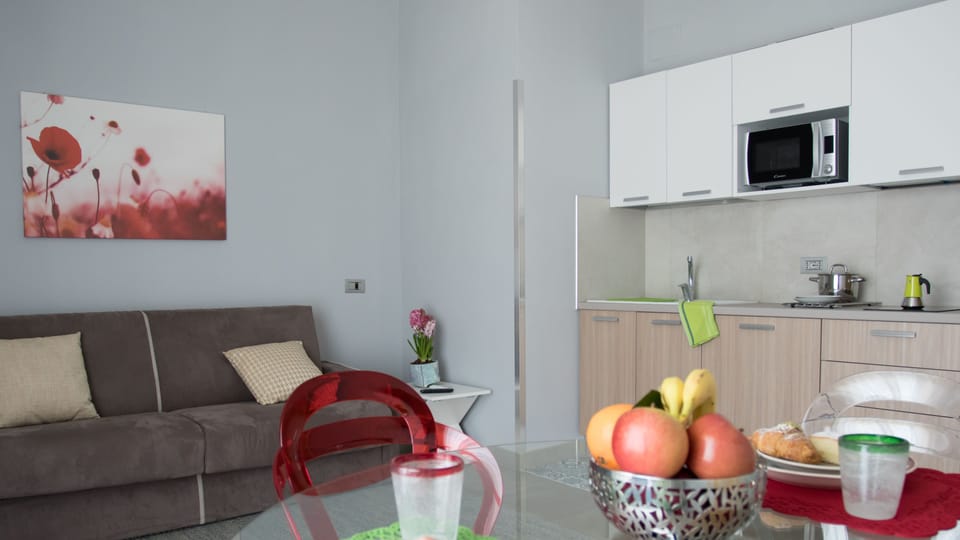 Apartment, 1 Bedroom | Private kitchen | Fridge, coffee/tea maker, electric kettle