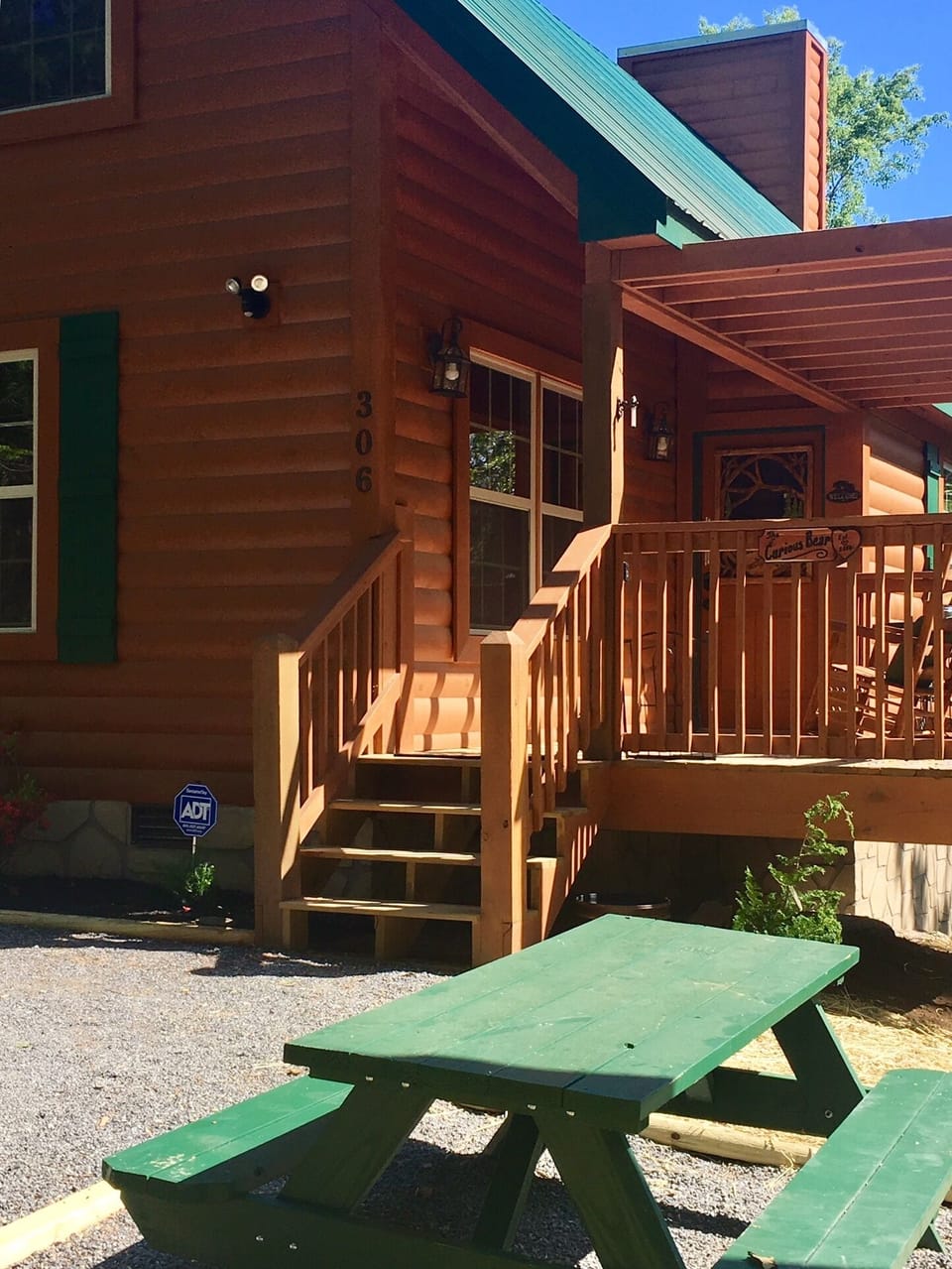 Our Front Picnic Table for you to have lunch outside or just enjoy the scenery
