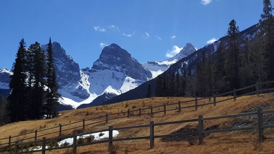 The Three Sisters Mountains in Canmore
