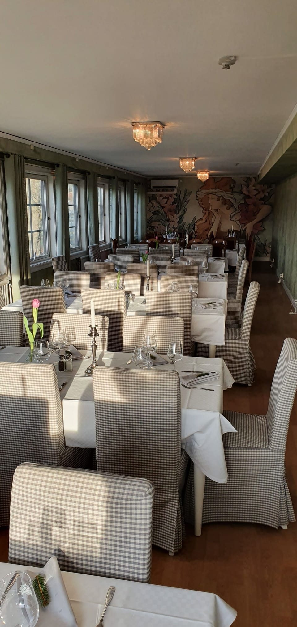 Outdoor banquet area
