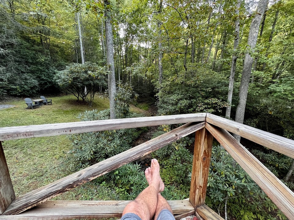 DECK OVERLOOKING THE CREEK