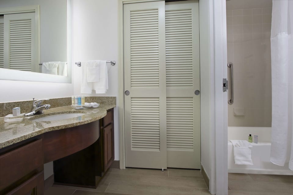 Free toiletries, hair dryer, towels