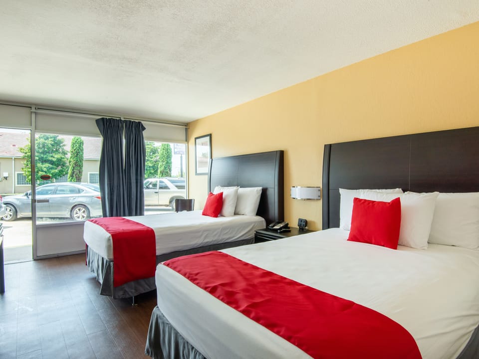 Room, 2 Double Beds | Free WiFi, bed sheets