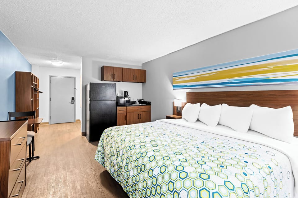 Blackout drapes, iron/ironing board, rollaway beds, free WiFi