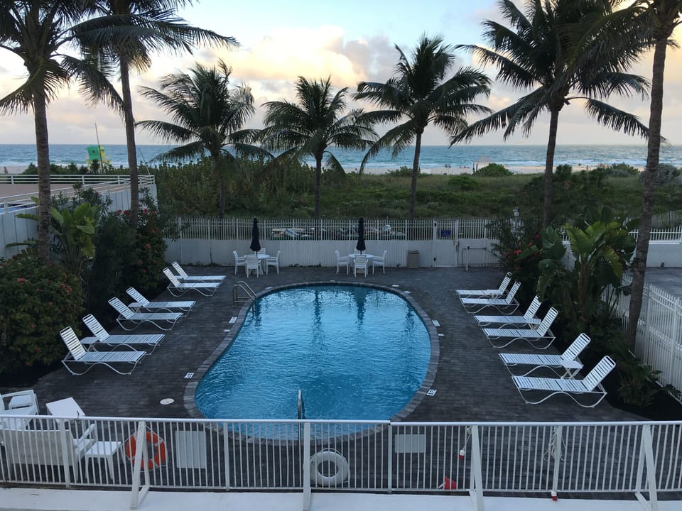 Pool view from Living Room