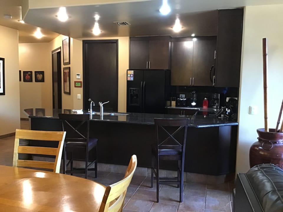 View from kitchen to front door hallway