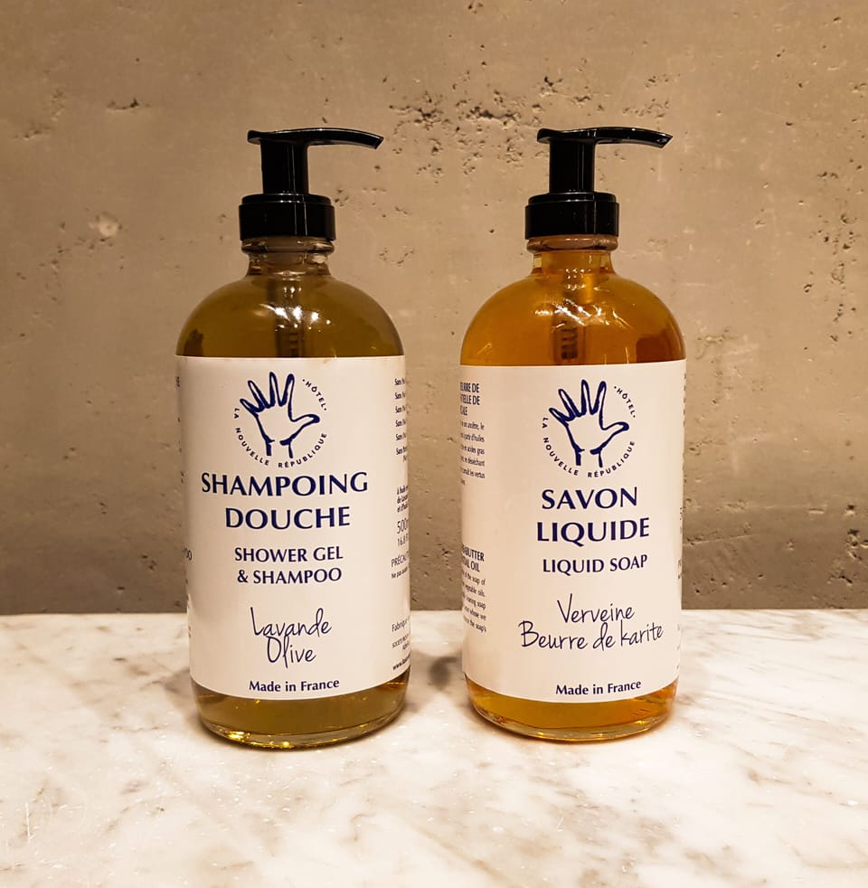 Shower, rainfall showerhead, eco-friendly toiletries, hair dryer