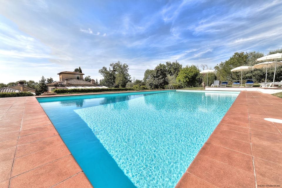 Our swimmingpool at guests' disposal