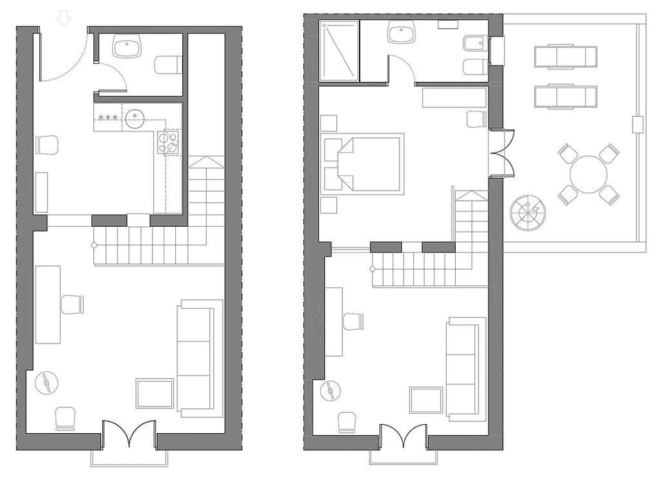 40 m² + terrace | second/third floor | no elevator