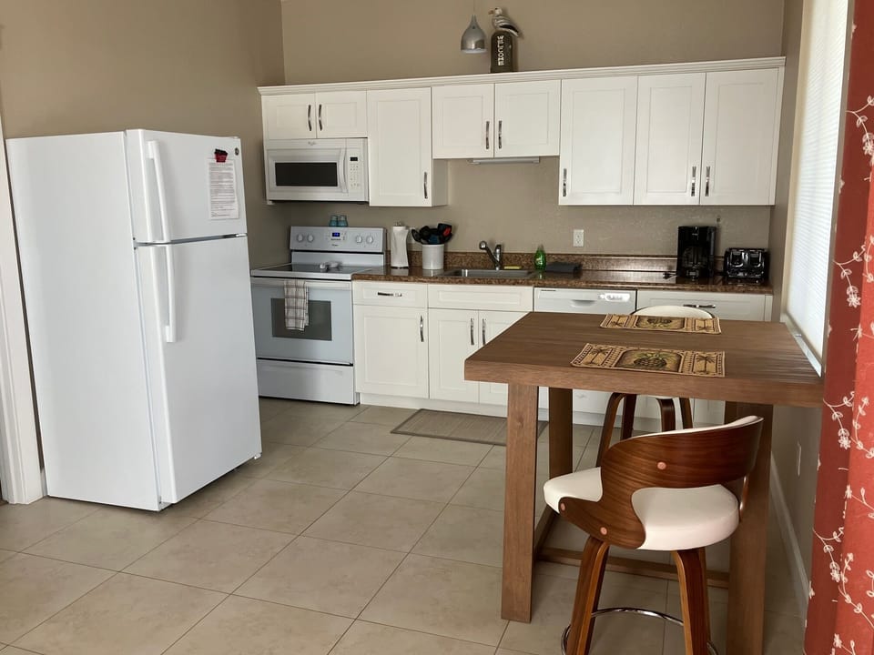 Plenty of counter space for food preparation.