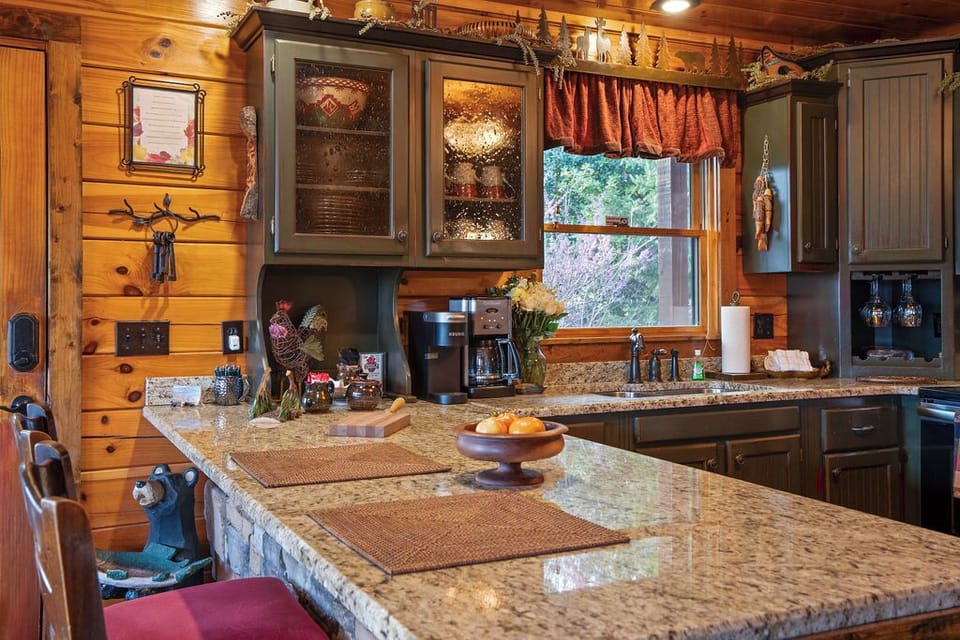 Our breakfast island and Coffee Nook is a favorite spot 😋