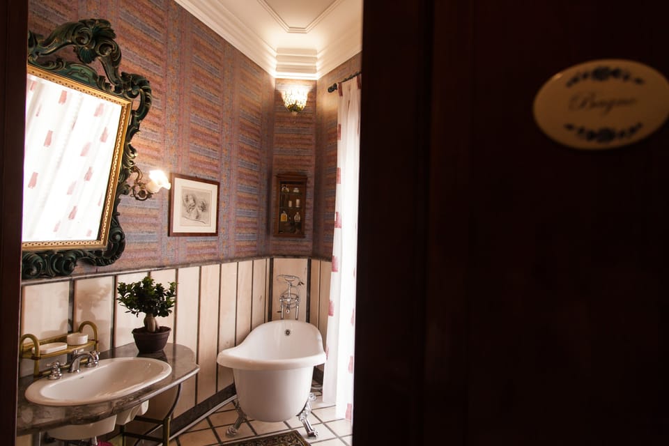 Deluxe Double Room | Bathroom | Separate tub and shower, free toiletries, hair dryer, bathrobes