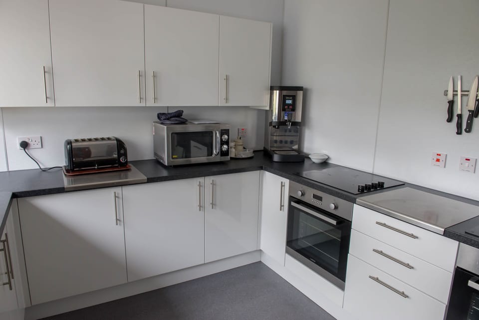 Shared fridge, microwave