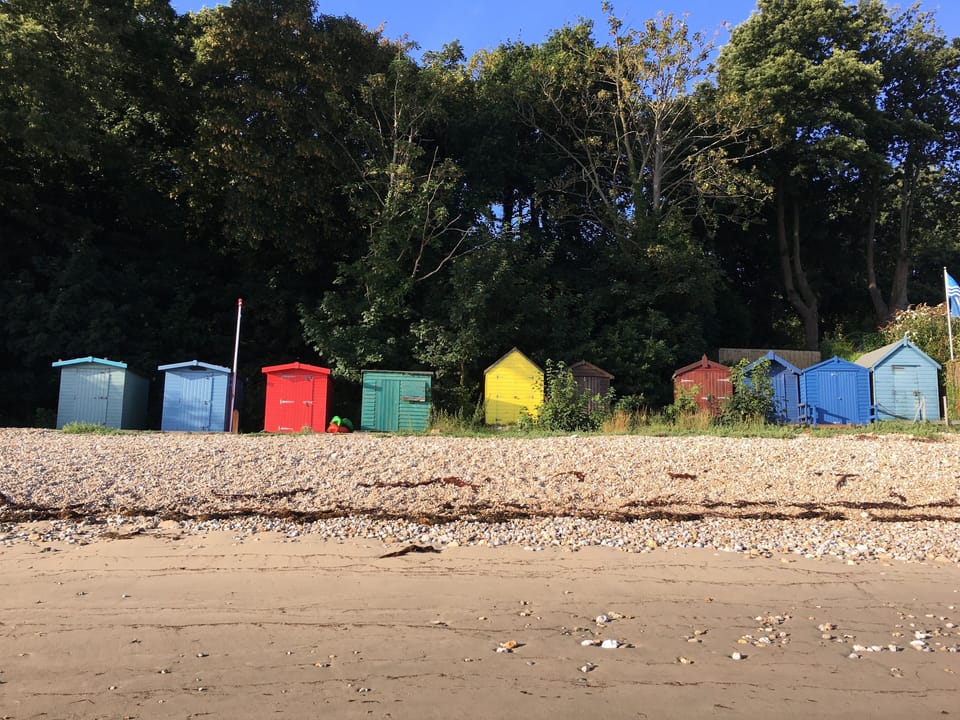 beach huts on our nearest beach