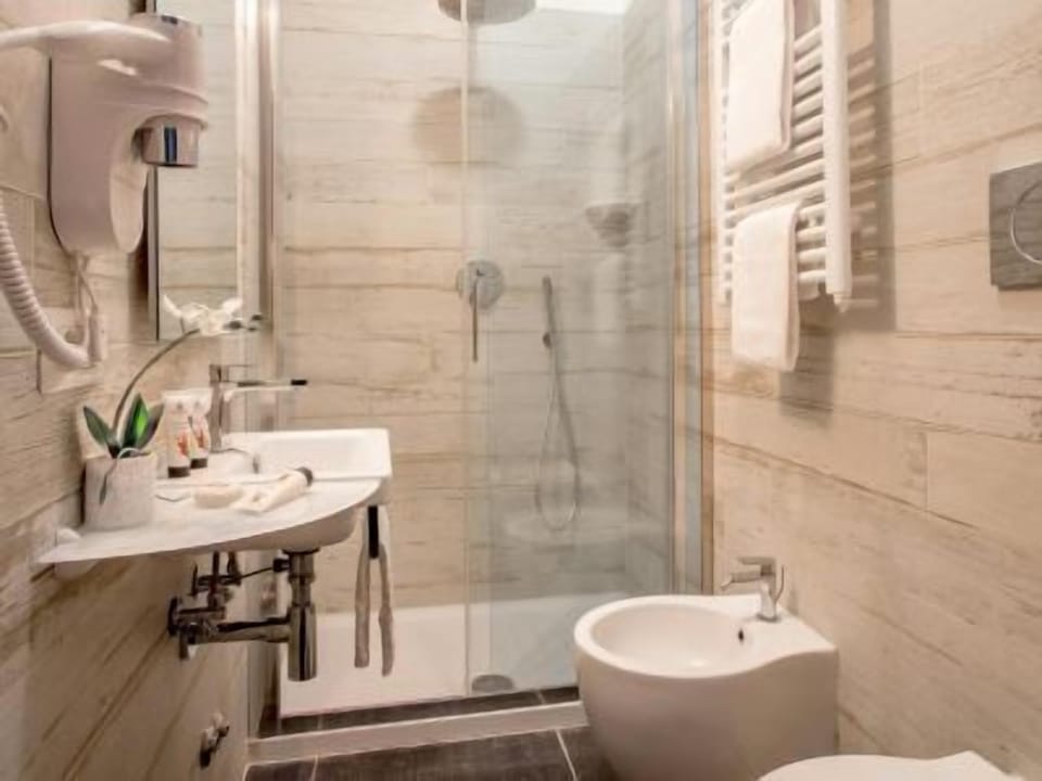 Standard Double Room | Bathroom | Shower, free toiletries, hair dryer, bidet