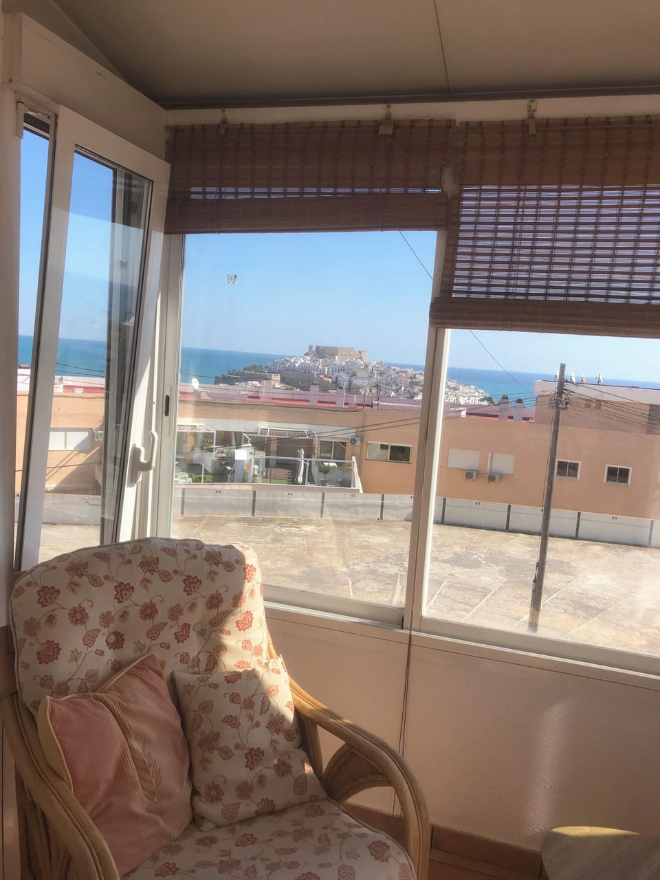 View to car-park from lounge area