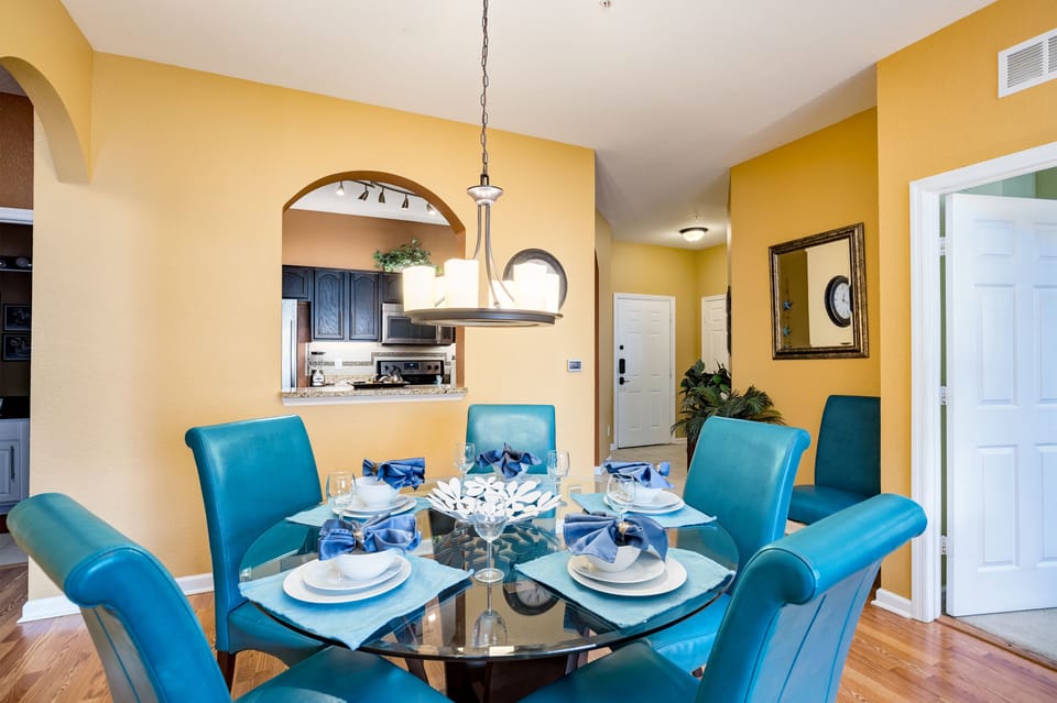 Modern Dining table with seating up-to six.