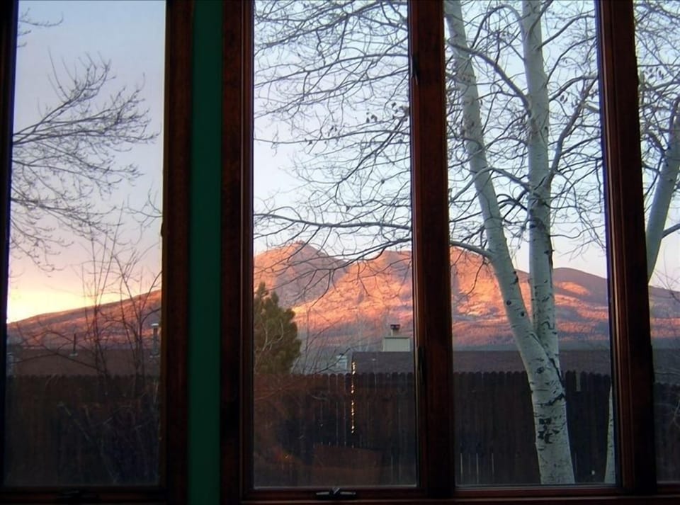 Breathtaking mountain views through oversized windows Coconino National Forest