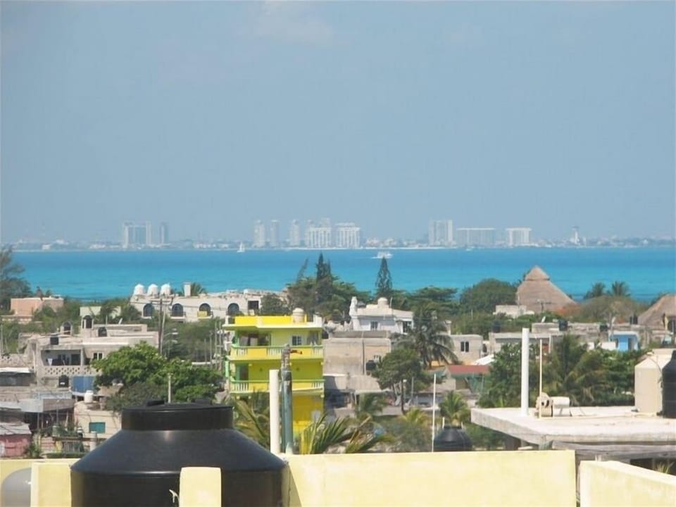 Back view from rooftop (cancun and all of Isla mujeres)


