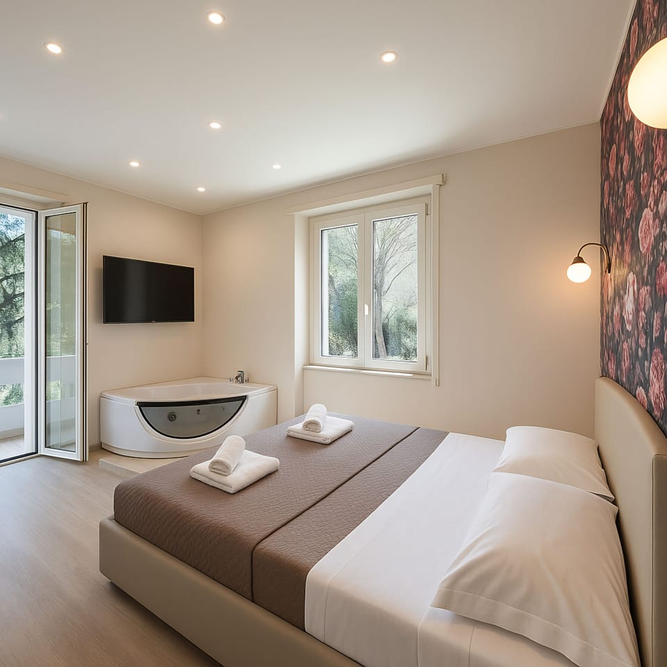 Luxury Double Room, Hot Tub | In-room safe, individually decorated, individually furnished, desk