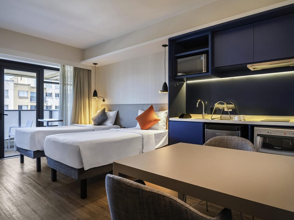 Superior Apartment, 2 Twin Beds | In-room safe, desk, laptop workspace, blackout drapes