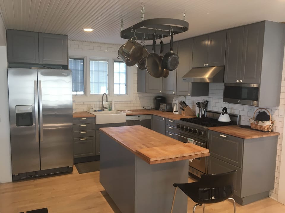 Newly remodeled kitchen with Viking stove